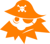 Orange Pirate Clip Art