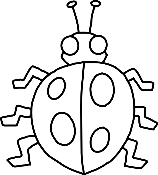 Ladybug Outline Clip Art at Clker.com - vector clip art online, royalty free &amp; public domain