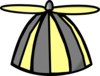 Yellow Gray Propellor Hat Clip Art