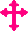 Hot Pink Cross Clip Art