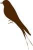 Sepia Bird Silouette Clip Art