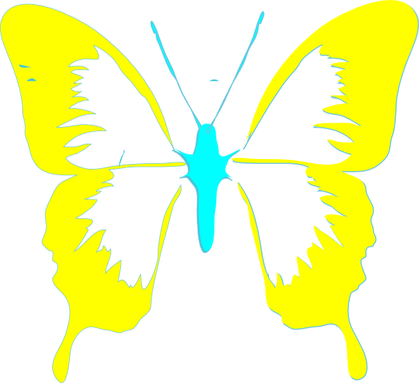 free yellow butterfly clip art - photo #2