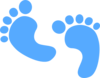 Baby Feet - Blue Clip Art