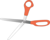 Orange Scissors Clip Art
