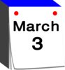 Calendar With March 3 Clip Art