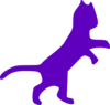 Purple Cat Dancing  Clip Art