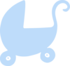 Blue Pram Clip Art