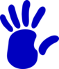 Blue Hand Print Clip Art