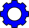 Blue Gears Clip Art