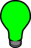 Green Lightbulb Clip Art