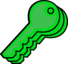 Green Keys Clip Art