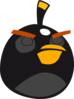 Black Angry Bird Blink Clip Art
