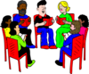 Group Of Readers. Clip Art