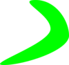 Green Boomerang Clip Art