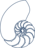 Nautilus Navy Blue Clip Art