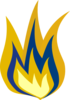 Blue And Yellow Flame Clip Art