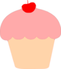 Pink Frosting Cupcake Clip Art