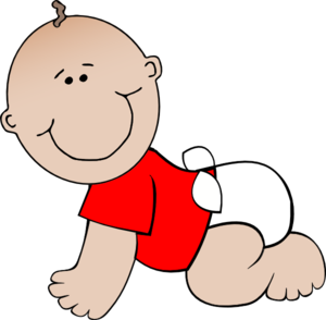 Crawling Baby Red Clip Art