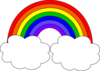 Rainbow With Clouds Clip Art