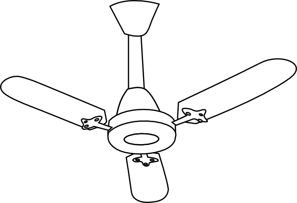 Ceiling Fan Outline Clip Art at Clker.com - vector clip art online ...