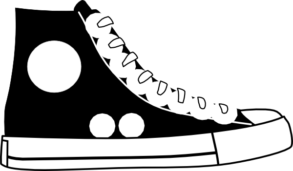 free black and white clip art shoes - photo #44