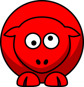 Sheep Red Looking Crossed-eye Clip Art