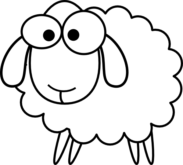 Outline Sheep Clip Art at Clker.com - vector clip art online, royalty