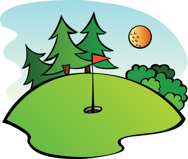 free crossed golf clubs clip art - photo #48