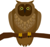 Owl Sitting On A Branch Clip Art