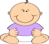 Baby Boy Purple Shirt Clip Art