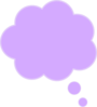 Purple Thought Bubble Clip Art