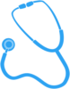 Stethoscope Blue Whiteoutline Clip Art