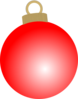 Red Christmas Ball Ornament Clip Art