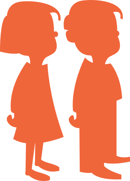 boy and girl silhouette clip art - photo #14