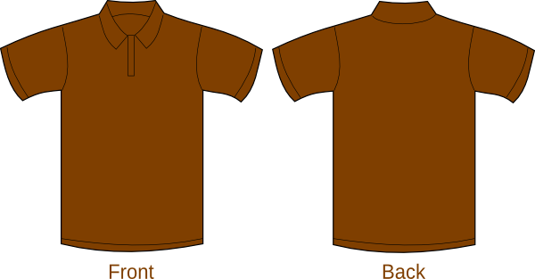 brown polo shirt