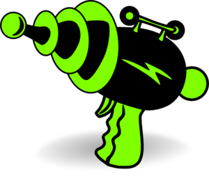 Ray Gun Green And Black Clip Art