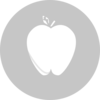 Gray Circle Apple Clip Art