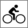 Hotel Icon Near Bike Route Clip Art