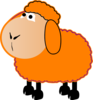 Orange Sheep Clip Art