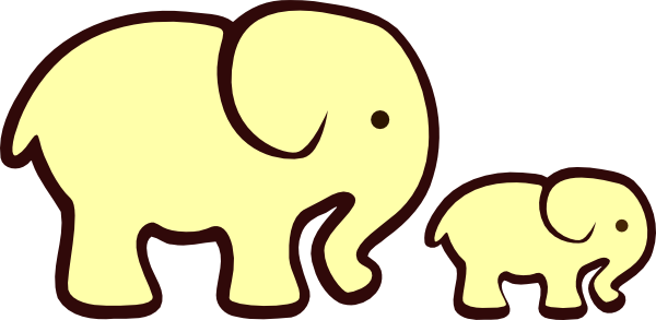 elephant clipart outline - photo #44