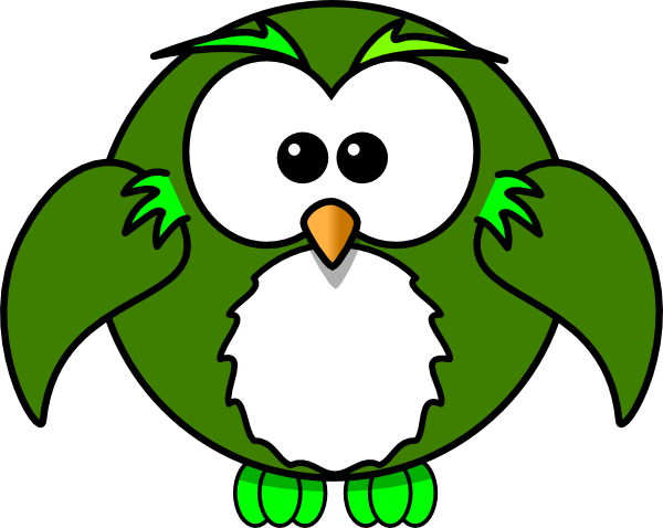 Green Owl Clip Art at Clker.com - vector clip art online, royalty free