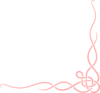 Pink Scroll Ribbon Border Clip Art