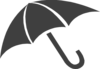 Gray Umbrella Clip Art