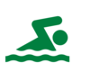 Green Swimmer Icon Clip Art