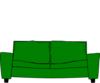 Green Sofa Couch Clip Art