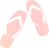 Light Coral Flipflop Clip Art