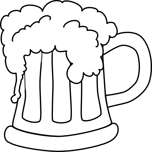 Beer Mug Outlined 2 clip art