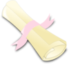 Light Pink Diploma Clip Art