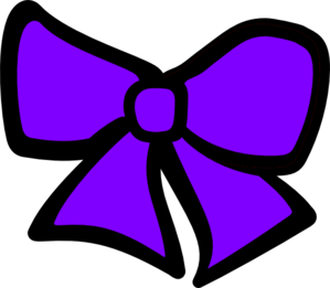 purple cheer bow clipart