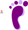 Purple Left Footprint Clip Art